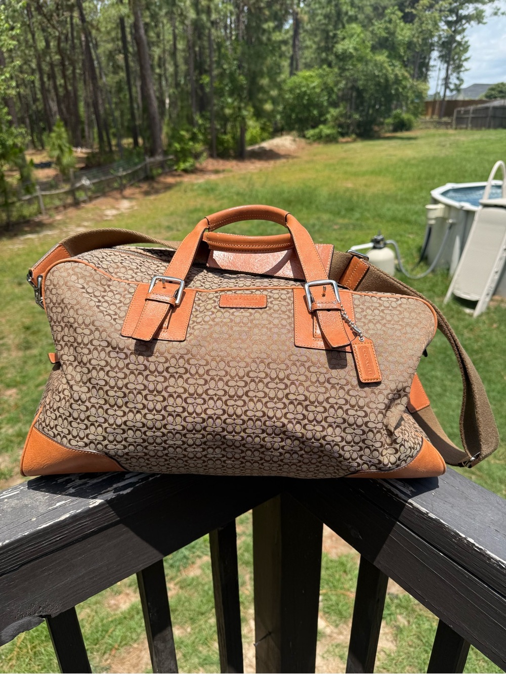 Coach Transatlantic Signature “C” Cabin Travel Carry-On Bag